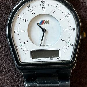 BMW M Black and White Watch